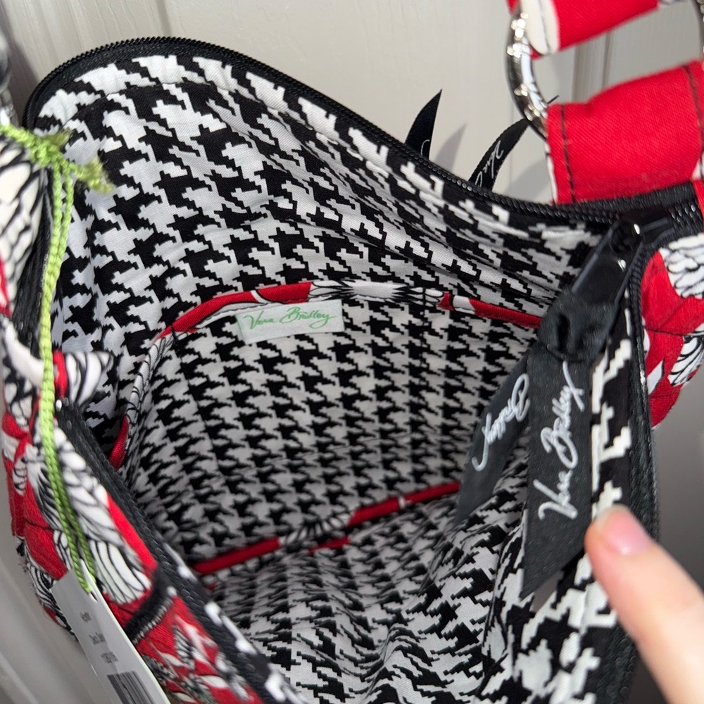 NWT Vera Bradley Red Floral Crossbody Bag - Picture 7 of 10